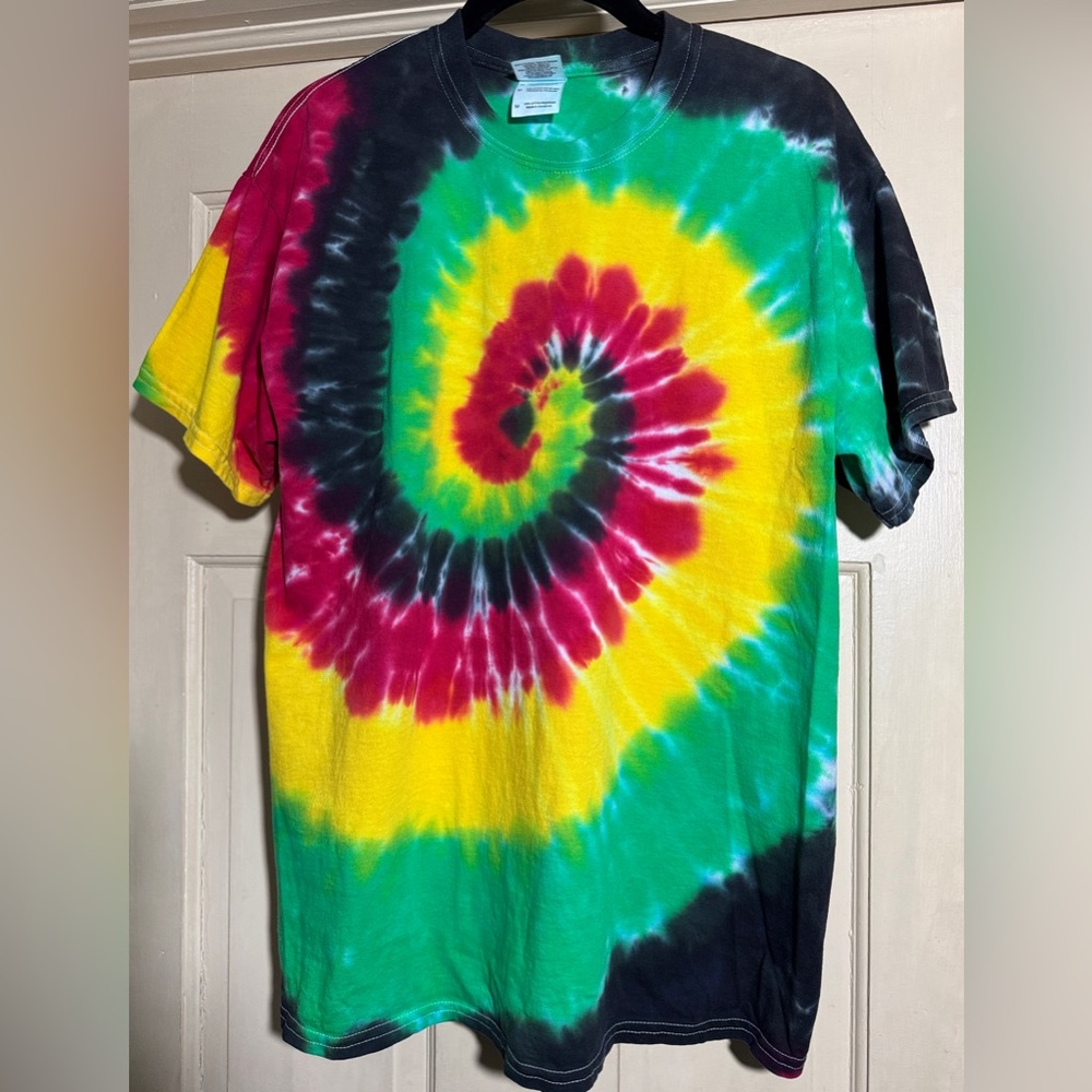NEW GLIDAN Heavy Cotton TIE DIE Tee Shirt multi color - Sz- M